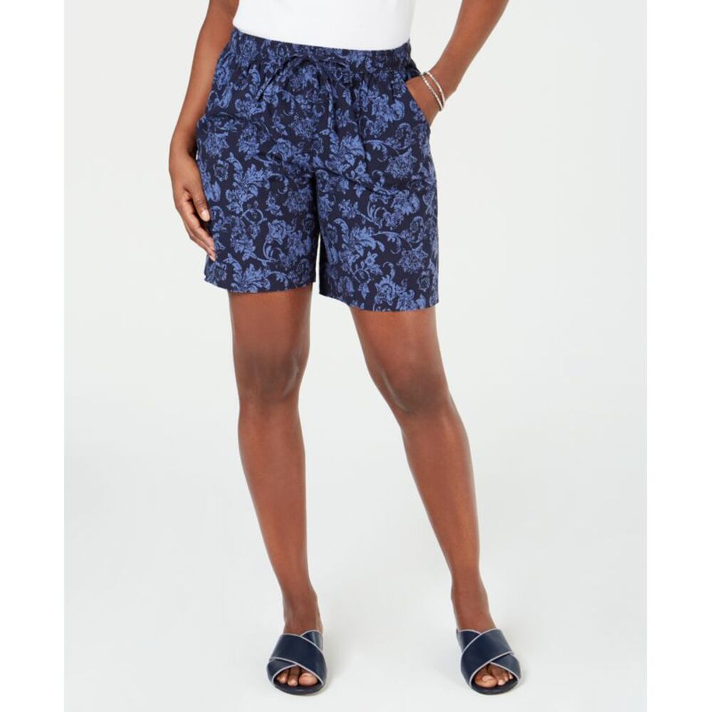 Karen Scott Printed Drawstring Shorts